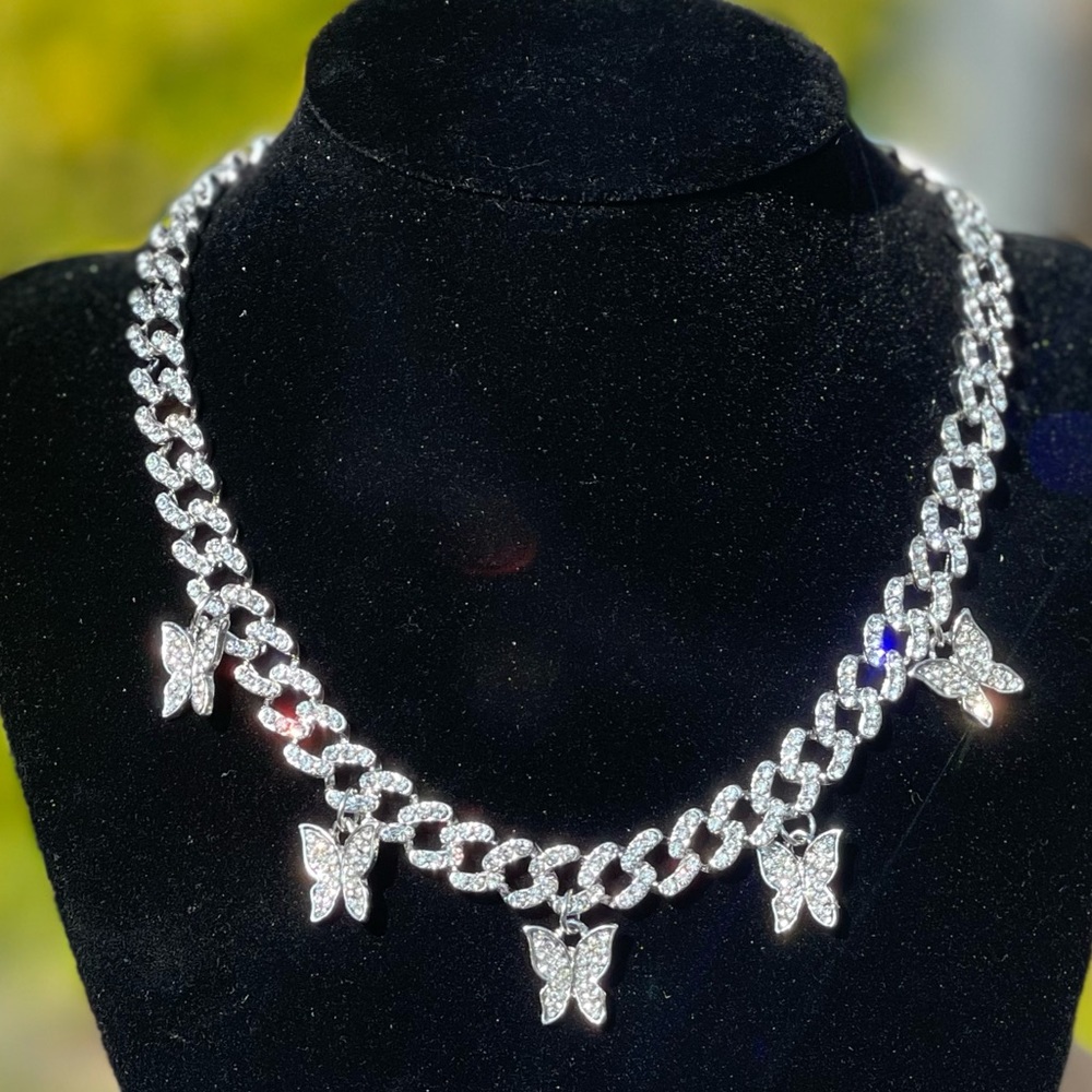 Butterfly Cuban Link Necklace